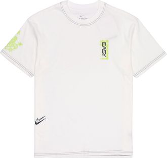 Nike Solid Color Alphabet Pattern Printing Round Neck Cotton Short Sleeve White DQ1878-100
