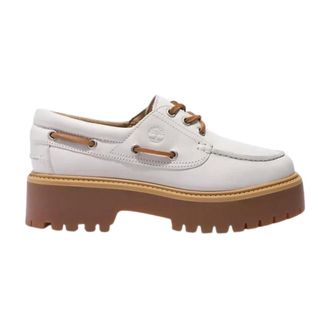 Timberland Boat Shoes, female, White, 4 UK, Lace-Up Moccasin