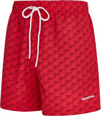 Reebok Badeshorts REEBOK Sergio, Herren, Gr. XL, N-Gr, vector rot, Microfaser, Obermaterial: 100% Polyester, Badehosen Badeshorts, mit seitlichen Taschen