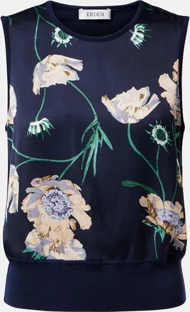 Erdem Floral wool sweater vest