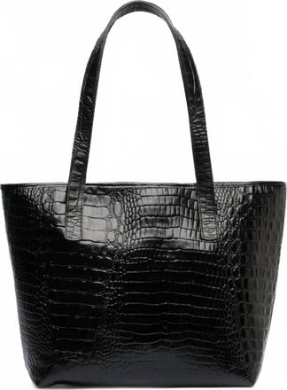 Florez jeans Womens Kyle Croc Tote Bag In Black