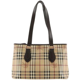 Burberry Beige Pvc Tote Bag (Pre-Owned)