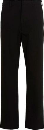 Prada Broeken, Heren, Zwart, M, Leer, Techno Stretch Broek