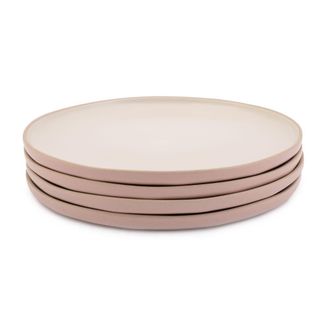 Jamie Oliver Juego de 4 platos Perfect, cer&aacute;mica de gres, rosa, 27 cm