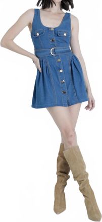 Karina Grimaldi Katerina Mini Dress In Denim