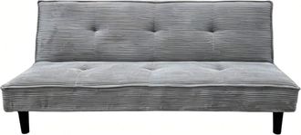 Mathi Design Sof&aacute; cama de terciopelo acanalado l180