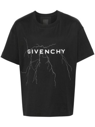 Givenchy T-shirt met logoprint - Zwart