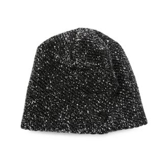 Maison Michel Jude Beanie - Dames - Hoeden - Zwart - ONE Size - Pailletten - Accessoires