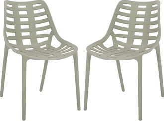 Safavieh Outdoor Set Of 2 Fufa Dining Chairs