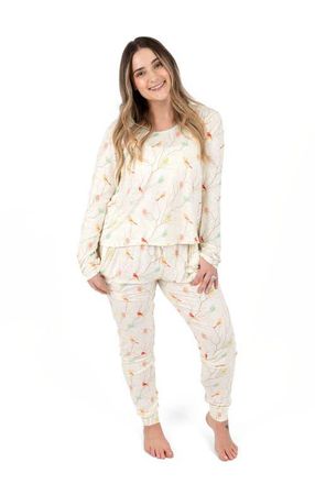 Leveret Womens Viscose Matching Family Holiday Pajamas, Reindeer & Polar Bear Prints in Birds at Nordstrom, Size X-Small