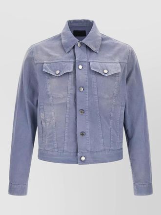 Prada cotton single-breasted blouson jacket