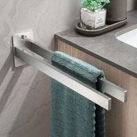 OEM Toallero Doble Para Ba&ntilde;o, De Pared, Acero Inoxidable Cepillado, Color Plata - Crezuo