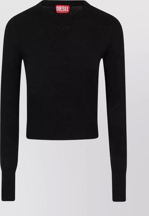 Diesel cashmere wool slim-fit cutout long-sleeve jumper
