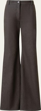 Akris Celia Cotton Stretch Denim Bootcut-Leg Pants