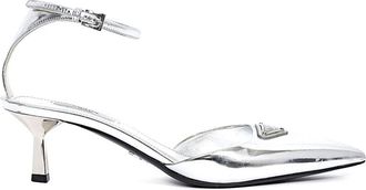 Prada Scarpa - Dames - Sandalen met hakken - Grijs - 37 1/2 EU - Schoenen