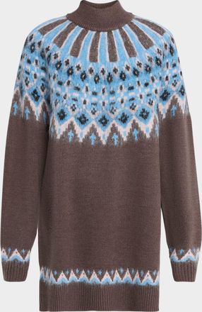 Staud Liza Fair Isle Sweater Dress