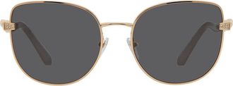 Bulgari Grey Butterfly Ladies Sunglasses BV6184B 201487 56