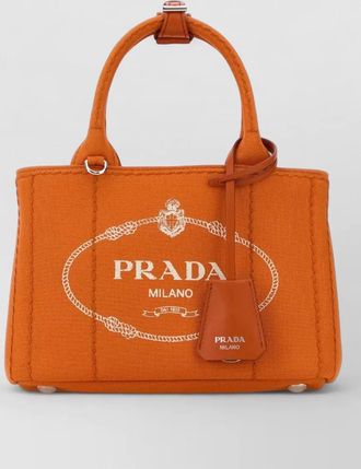 Prada canvas mini jardini&egrave;re shoulder bag
