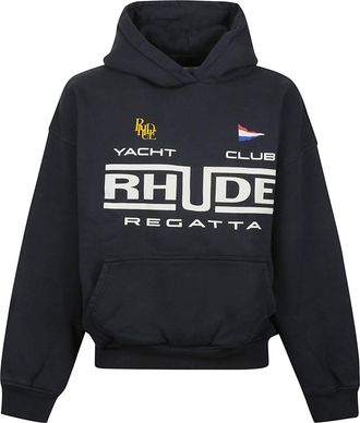 Rhude Black Regatta Club Graphic Hoodie