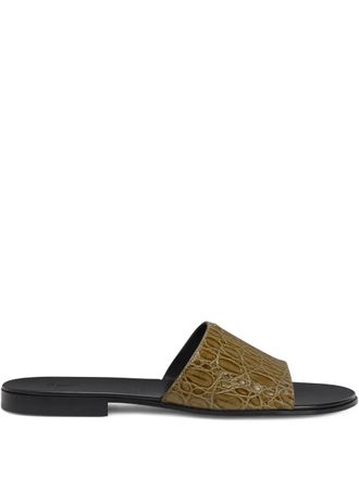 Giuseppe Zanotti Adrien leather sandals - men - Leather/Leather/Calf Leather - 43.5 - Neutrals