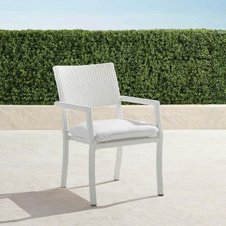 Frontgate Cafe Cushion for Square Stacking Chair - Quick Dry, Light Aruba - Frontgate