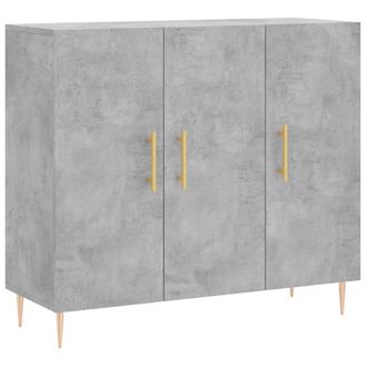 Berkfield Home Sideboard Concrete Grey 90x34x80 cm Engineered Wood | Size: 90 x 34 x 80 cm