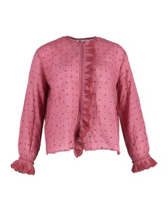 Isabel Marant Polka Dot Blouse in Pink Cotton