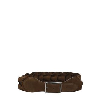 D.exterior Cintura in Pelle Scamosciata Intrecciata - - Accessories - Donna - Marrone - S
