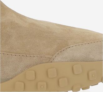 Jil Sander Womens Suede Leather Sneakers Beige Trainers