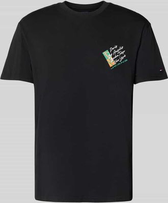 Tommy Jeans Regular Fit T-Shirt aus reiner Baumwolle in Black, Gr&ouml;&szlig;e XXL
