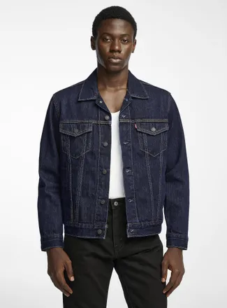 Levi's faded black denim jacket on sale