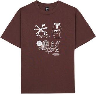 Brain Dead Ancient Knowledge Cotton Graphic T-Shirt in Berry at Nordstrom, Size Xx-Large