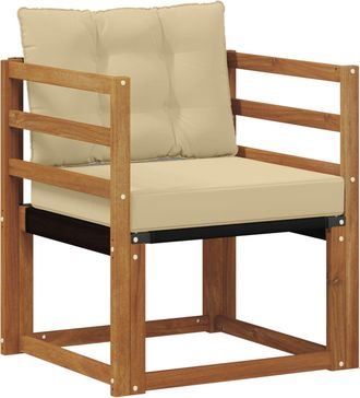 vidaXL Sof&aacute; De Exterior Madera Maciza De Acacia Y Textileno Natural Vidaxl