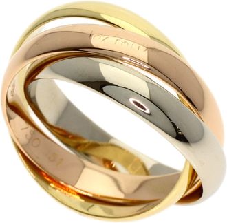 Cartier Trinity Pink White Yellow Band Ring (Pre-Owned)