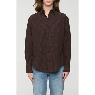 Pistola Denim Mila Check Shirt in Hot Toddy at Nordstrom, Size X-Large