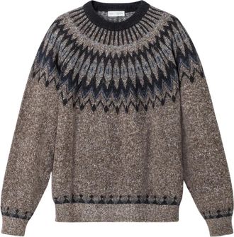 Roberto Collina Round-neck Truien - Heren - Ronde hals truien - Bruin - M - Truien & Vesten