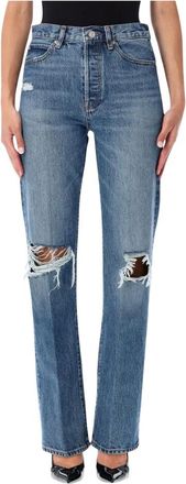 Frame Denim Jeans, Dames, Blauw, W27, Katoen, The Vertical Straight Jeans