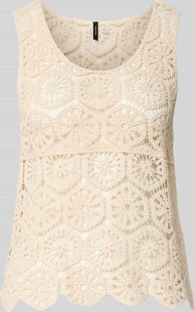 Vero Moda Regular Fit Blusentop aus Baumwoll-Mix Modell ELSA in Ecru, Gr&ouml;&szlig;e XL