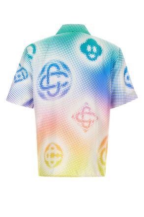 Casablanca Halftonelogosrepeat Exterior: Silk Camicie Shirt