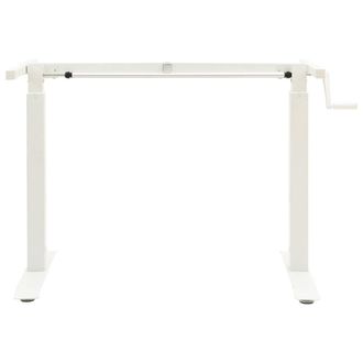 Berkfield Home Manual Height Adjustable Standing Desk Frame Hand Crank White