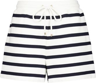 Frame Denim Gestreepte Trekkoord Shorts - Dames - Bermuda - Veelkleurig - L - Katoen - Korte Broeken