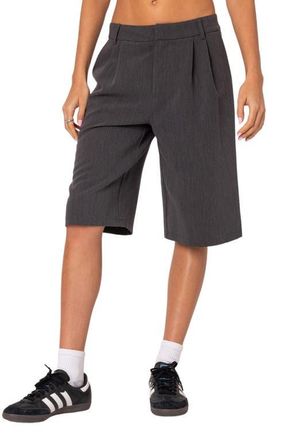 Edikted Aelia Trouser Bermuda Shorts in Dark-Gray at Nordstrom, Size Medium