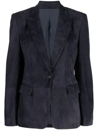 Brunello Cucinelli Blazer met enkele rij knopen - Blauw