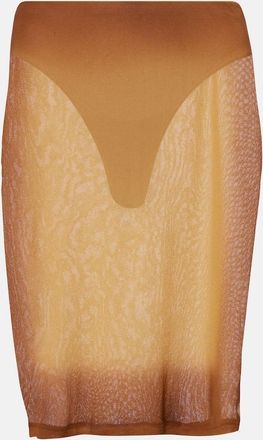 The Attico Sheer tulle midi skirt