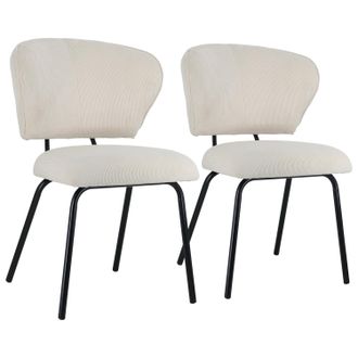 Happy Garden Lote De 2 Sillas De Tela Beige Nilsa