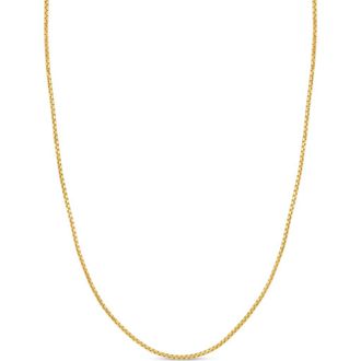 Bony Levy Mens 14K Gold Round Box Chain Necklace in 14K Yellow Gold at Nordstrom, Size 16