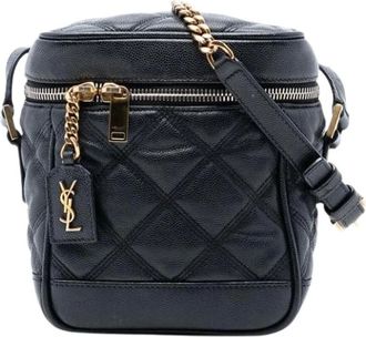Saint Laurent Pre-owned Cross Body Bags, female, Black, Size: ONE SIZE Pre-owned Leather Pouch
