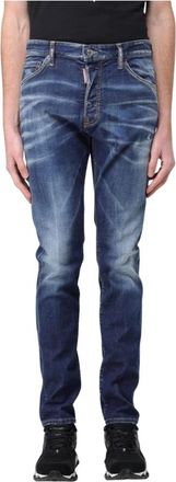 Dsquared2 Cool Guy Distressed Jeans - Heren - Slim Fit Jeans - Blauw - S - Katoen - Jeans