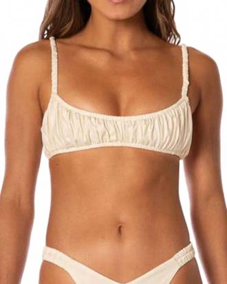 Maaji Flourish Classic Bralette Bikini Top In Crystal Pearl