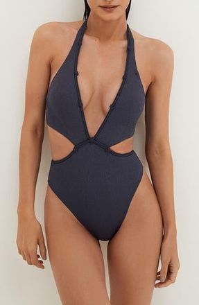 Vix Firenze Clea One-Piece Swimsuit in Blue at Nordstrom Rack, Size Large